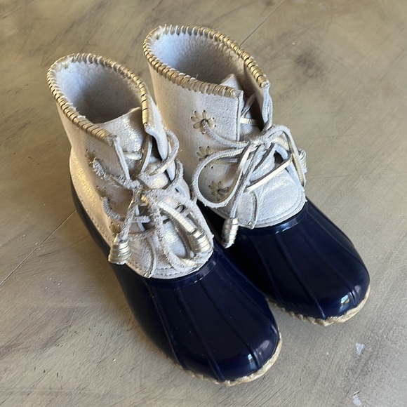 Womens Jack Rogers Navy Duck Boots Size 7 - Picture 2 of 5